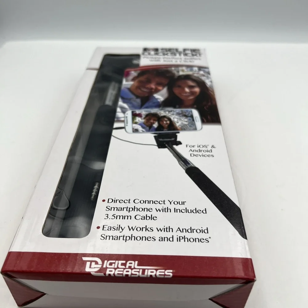 Selfie Stick Portable 39 Inch Android Or iPhone W/ Selfie Button W/ Device Mount